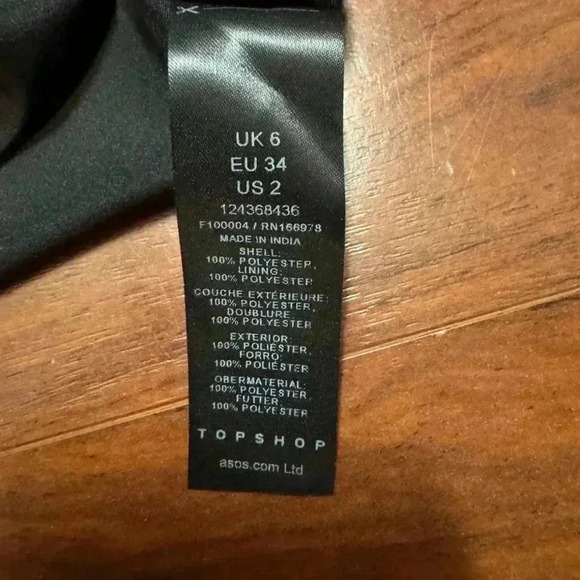 Topshop Print Wrap Midi Dress in Pink Multi Size 2 - Picture 8 of 8